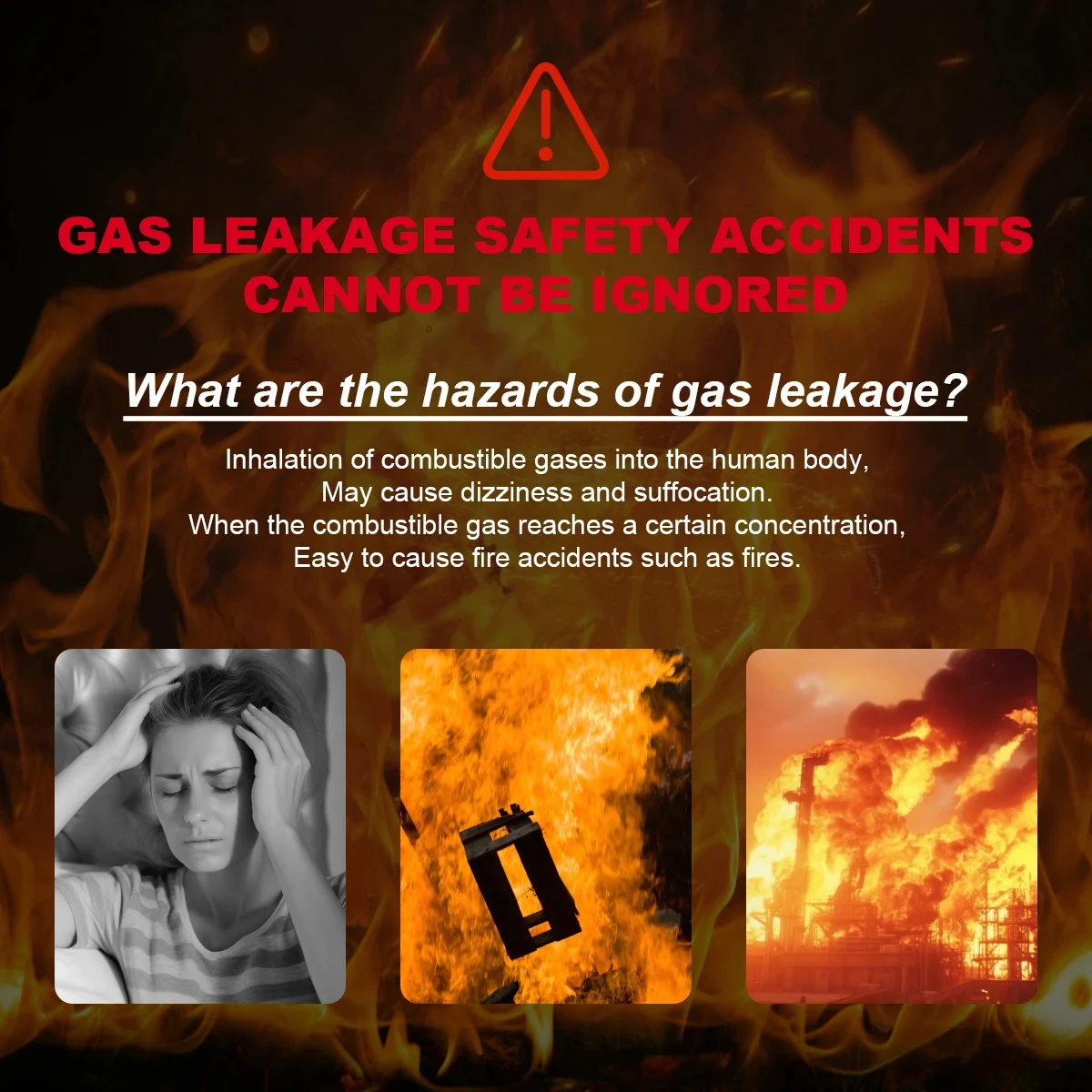 HABOTEST HT601B+PRO Gas Leak Detector 0-9999PPM Flexible probe Quick response Combustible Natural Methane Gas Detector