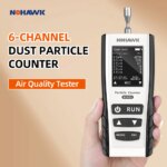 Nohawk New Dust Particle Counter PM2.5 PM10 Detector Air Pollution Detector with 2.4in LCD Display For 1000-Class Clean Room
