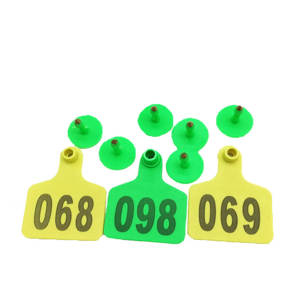 100 Sets Livestock Cow Cattle TPU Ear Tag Signs With Word Ear Tags Typing Copper Head Earrings Farm Animal Identification Card 100 Sets Livestock Cow Cattle TPU Ear Tag Signs With Word Ear Tags Typing Copper Head Earrings Farm Animal Identification Card