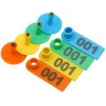 No. 1-500 Sheep Ear Tag Signs with The Word Ear Laser Typing Copper Head Earrings Farm Animal Identification Card 100Pcs - Image 5