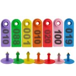 001-100 Goat Sheep Rabbit Ear Tags With The Word Ear Laser Typing Copper Head Earrings for Farm Animal Identification Card Tool - Image 4