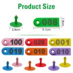 001-100 Goat Sheep Rabbit Ear Tags With The Word Ear Laser Typing Copper Head Earrings for Farm Animal Identification Card Tool - Image 2