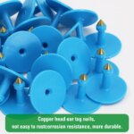 001-100 Goat Sheep Rabbit Ear Tags With The Word Ear Laser Typing Copper Head Earrings for Farm Animal Identification Card Tool - Image 5