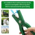 001-100 Goat Sheep Rabbit Ear Tags With The Word Ear Laser Typing Copper Head Earrings for Farm Animal Identification Card Tool - Image 3