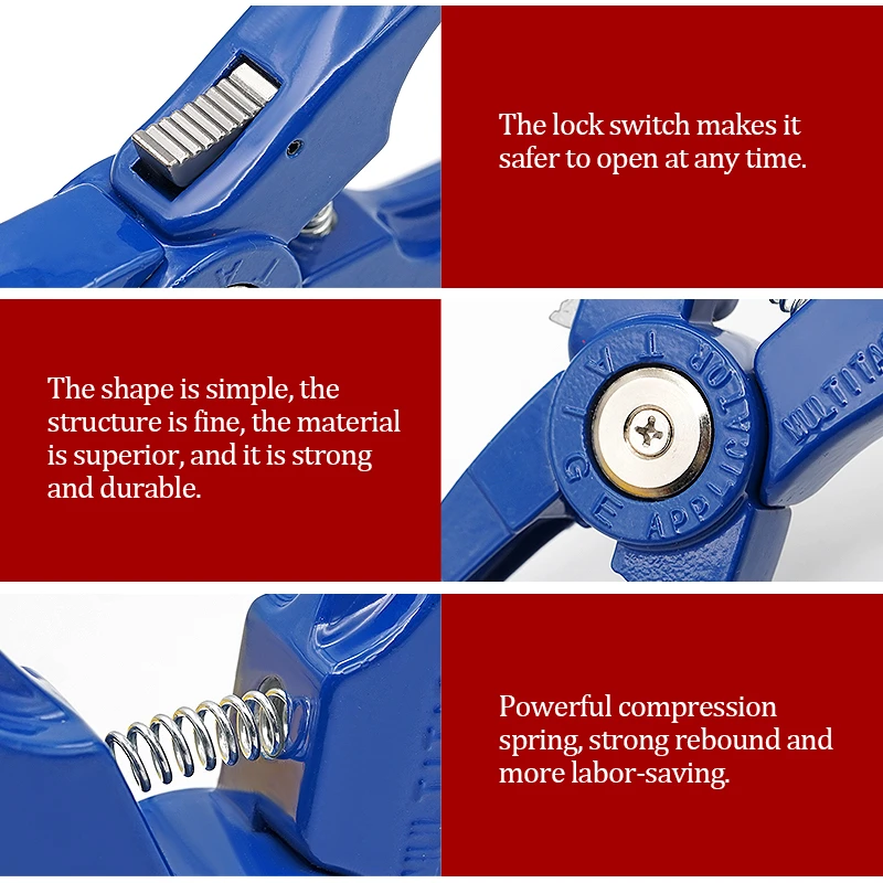 Livestock Animal Goat Ear Tag Pliers Dog Rabbits Sheep Ear Tags Nylon Material Sheep Laser Ear Tag No.001-100 Livestock Animal Goat Ear Tag Pliers Dog Rabbits Sheep Ear Tags Nylon Material Sheep Laser Ear Tag No.001-100