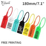 Pobsuier 100Pcs Custom Plastic Labels Clothing Brand Tag Disposable Personalized Security Hang Tags for Clothes Shoes 180mm/7.1"