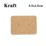 50/100pcs 3.5x2.5cm Earring Display Cards Kraft Paper Cards for Women Handmade Jewelry Earring Studs Packaging Retail Price Tags - Image 5