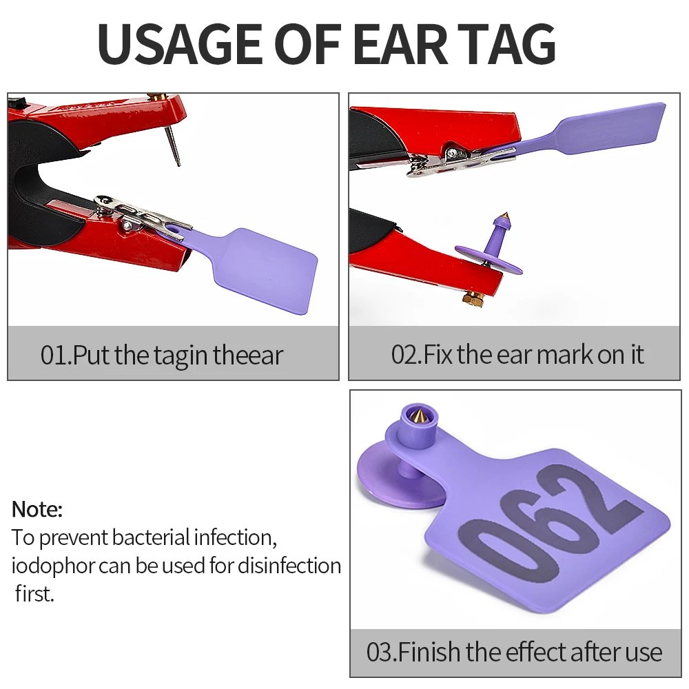 100 PCS Plastic TPU Cattle Ear Tags: Ideal Identification Labels for Cows, Pigs, and Sheep on Livestock Farms