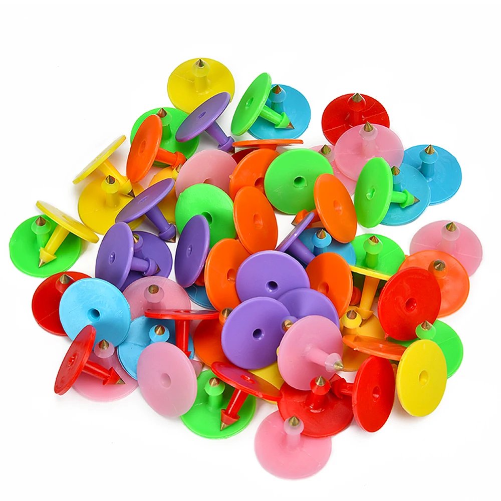 100 PCS Plastic TPU Cattle Ear Tags: Ideal Identification Labels for Cows, Pigs, and Sheep on Livestock Farms