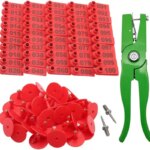 Livestock Ear Tag Pliers for Numbered Tags, Durable Animal ID Applicator Tool for Cattle, Pigs, Goats & Farm Use