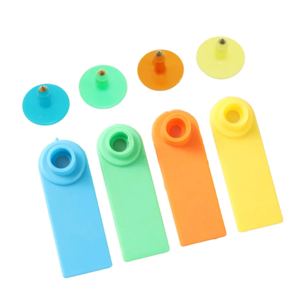 100 Pcs Sheep Goat Ear Tags No Words 5 Colors Plastic Farm Livestock Marking Earrings Pig Cattle Animal Identification Equipment 100 Pcs Sheep Goat Ear Tags No Words 5 Colors Plastic Farm Livestock Marking Earrings Pig Cattle Animal Identification Equipment