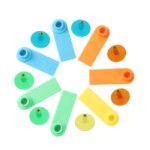 100 Pcs Sheep Goat Ear Tags No Words 5 Colors Plastic Farm Livestock Marking Earrings Pig Cattle Animal Identification Equipment