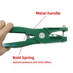 Sheep Cattle Aluminum Alloy Ear Tag Pliers Automatic Locking Buckle Ear Label Pliers 2 Needles Livestock Equipment Green/Purple - Image 3
