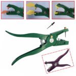 Sheep Cattle Aluminum Alloy Ear Tag Pliers Automatic Locking Buckle Ear Label Pliers 2 Needles Livestock Equipment Green/Purple