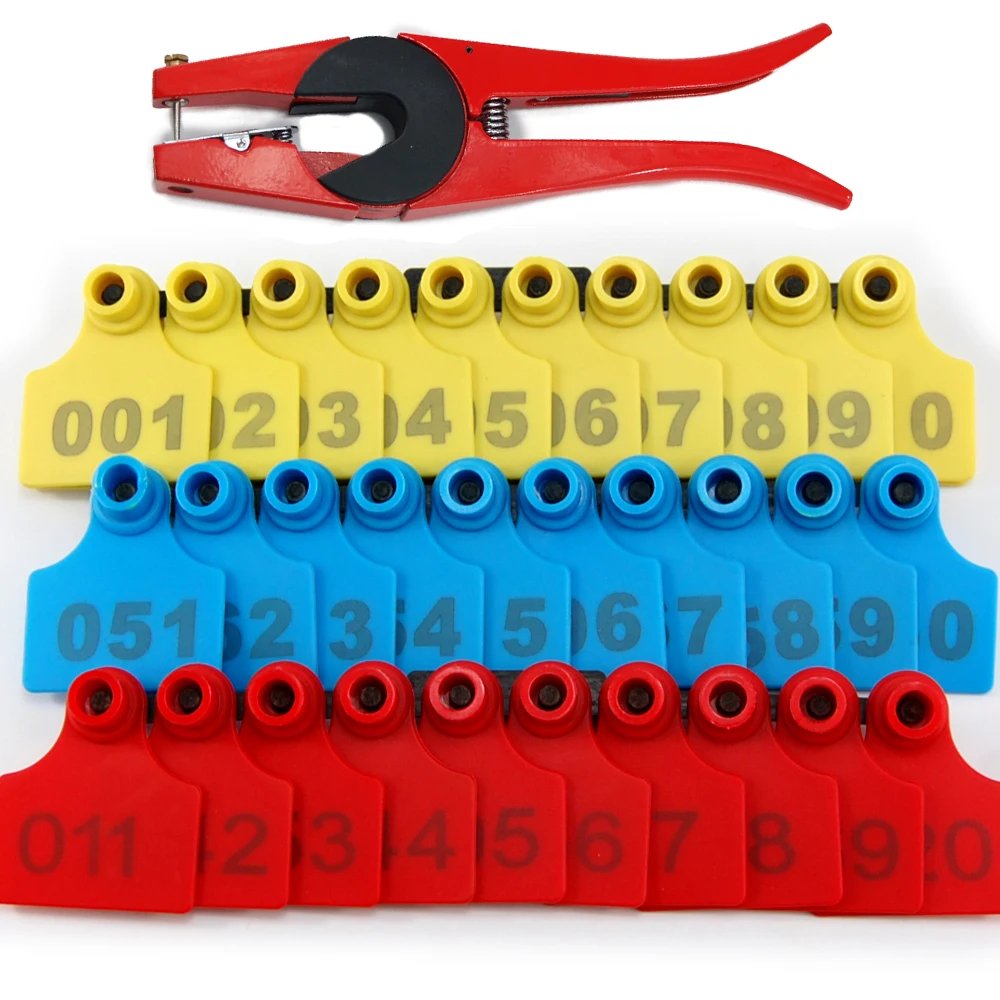 100-Piece Set: Plastic TPU Pig Ear Tags—Versatile Identification Solution for Cows, Goats, Sheep and All Farm Livestock