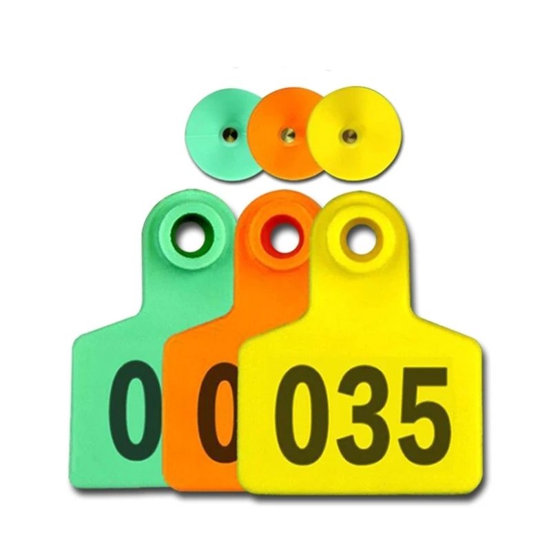 100-Piece Set: Plastic TPU Pig Ear Tags—Versatile Identification Solution for Cows, Goats, Sheep and All Farm Livestock