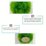 Aquarium Decorative Artificial Aquarium Grass Ball – Durable Faux Water Plant for Fish Tank Decor, Fade-Resistant - Image 3
