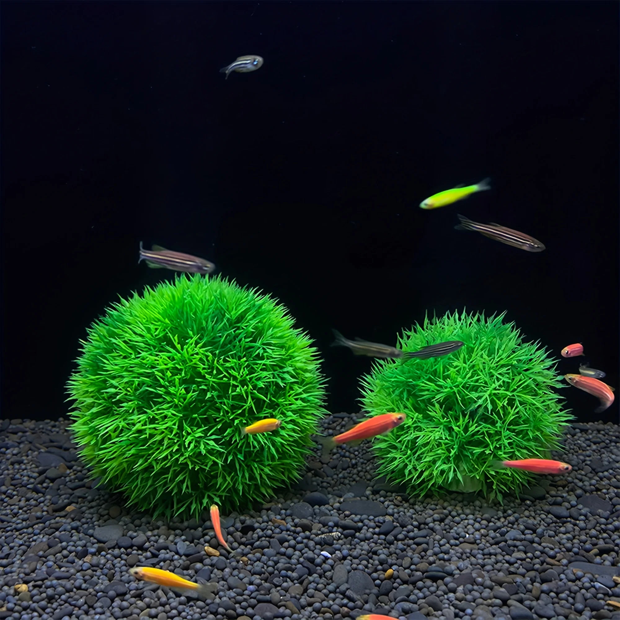 Aquarium Decorative Artificial Aquarium Grass Ball – Durable Faux Water Plant for Fish Tank Decor, Fade-Resistant