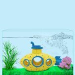1PC Aquarium Decoration Resin Submarine Ornament Fish Tank Scenic Decoration Shrimp Hideout Submarine Theme Aquarium Decorations - Image 3