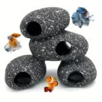 1/2/4Pcs Cichlid Stone Cave Aquarium Fish Tank Pond Ornament Decoration Shrimp Breeding Ceramic - Image 2