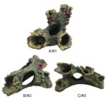 Aquarium Hollow Log Decor Multifunction Resin Fish Hiding Cave Non-toxic Aquarium Dead Wood Decoration for Fish Tank Aquarium - Image 3