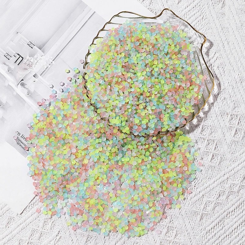 1000pcs 3-5mm Luminous Sand Glow In Dark Pebbles Stone Home Garden Yard Outdoor Path Lawn Decorations Fish Tank Aquarium Decor