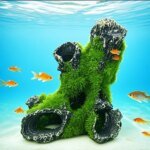 Resin Breeding Hiding Cave Simulation Shrimp Cave House Decorative Props Tree House Shelter Crafts Arts for Aquarium Landscaping