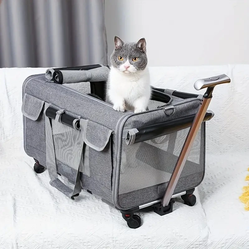 Extra Large Portable Pet Trolley Case, Detachable Dog Trolley Case, Large Foldable Pet Bag Cat Travel Carrier Bag Extra Large Portable Pet Trolley Case, Detachable Dog Trolley Case, Large Foldable Pet Bag Cat Travel Carrier Bag