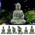 Sandstone Buddha Fish Tank Decoration Meditation Buddha Craft Buddha Zen Sculpture Micro Landscape Fish Tank Statue