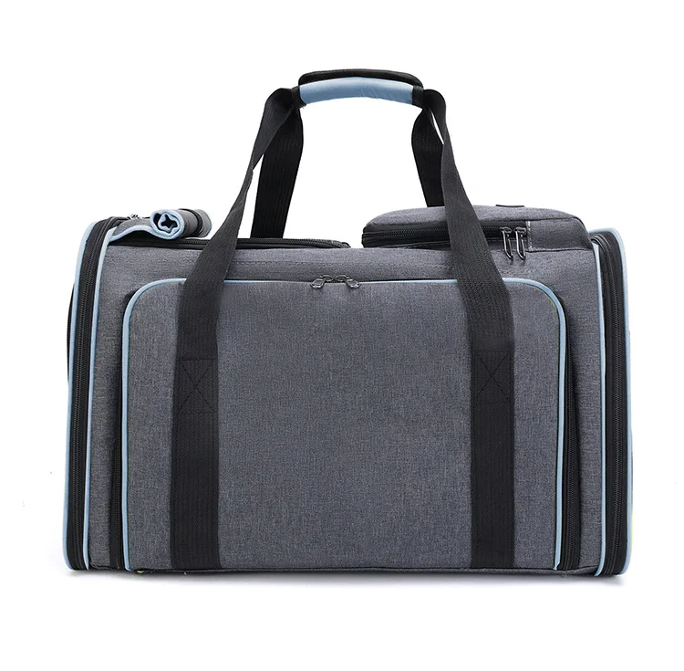 Cat Bag Foldable Large Capacity Cat Outdoor Car Expansion Portable Pet Handbag Breathable Diagonal Cross Bag for Cats and Dogs