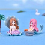 Aquarium Decoration Plastic Fish Tank Little Mermaid Ornament Miniature Figurines DIY Cake Decor Desk Craft Accessories - Image 4