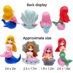 Aquarium Decoration Plastic Fish Tank Little Mermaid Ornament Miniature Figurines DIY Cake Decor Desk Craft Accessories - Image 2