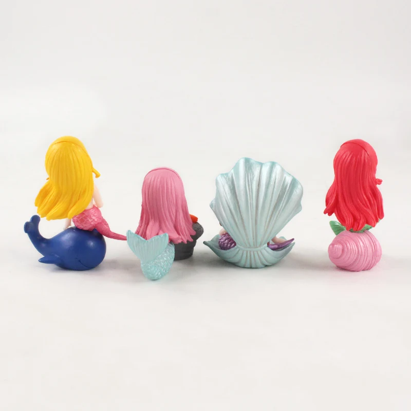 Aquarium Decoration Plastic Fish Tank Little Mermaid Ornament Miniature Figurines DIY Cake Decor Desk Craft Accessories