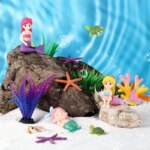 Aquarium Decoration Plastic Fish Tank Little Mermaid Ornament Miniature Figurines DIY Cake Decor Desk Craft Accessories - Image 6