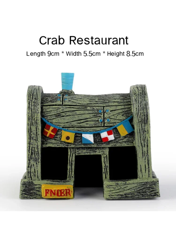 Cute Aquarium Resin Decoration Castle Pineapple Dining Room Dodge House Aquarium Small Ornament Fish Tank Accessories Decoration