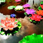 1PCS lifelike multi-color lotus floating foam flowers, suitable for ponds and aquariums, 4-inch garden decoration festival decor - Image 5