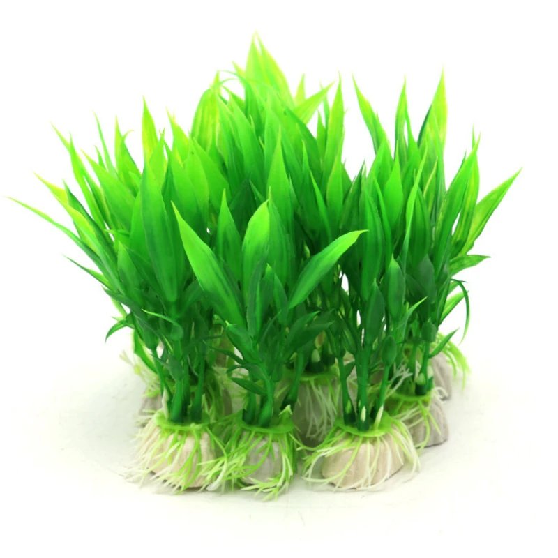 1PC Plastic Manmade Water Plant Grass Decor akvaryum dekor Green 15cm Height for Aquarium Simulation Artificial plants