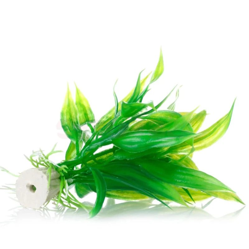 1PC Plastic Manmade Water Plant Grass Decor akvaryum dekor Green 15cm Height for Aquarium Simulation Artificial plants