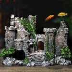 Vintage World of Tanks Stone-island Resin Craft Castle Aquarium Landscape Ornament Aquarium Decorations For Fish Tank Statue - Image 5
