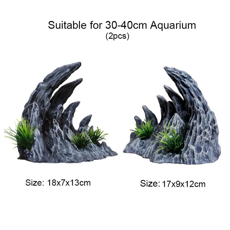 Resin Aquarium Decoration Fish Tank Simulated Canyon Ornament Acuario Rocks for Aquarium Fish Decor 2pcs Resin Aquarium Decoration Fish Tank Simulated Canyon Ornament Acuario Rocks for Aquarium Fish Decor 2pcs