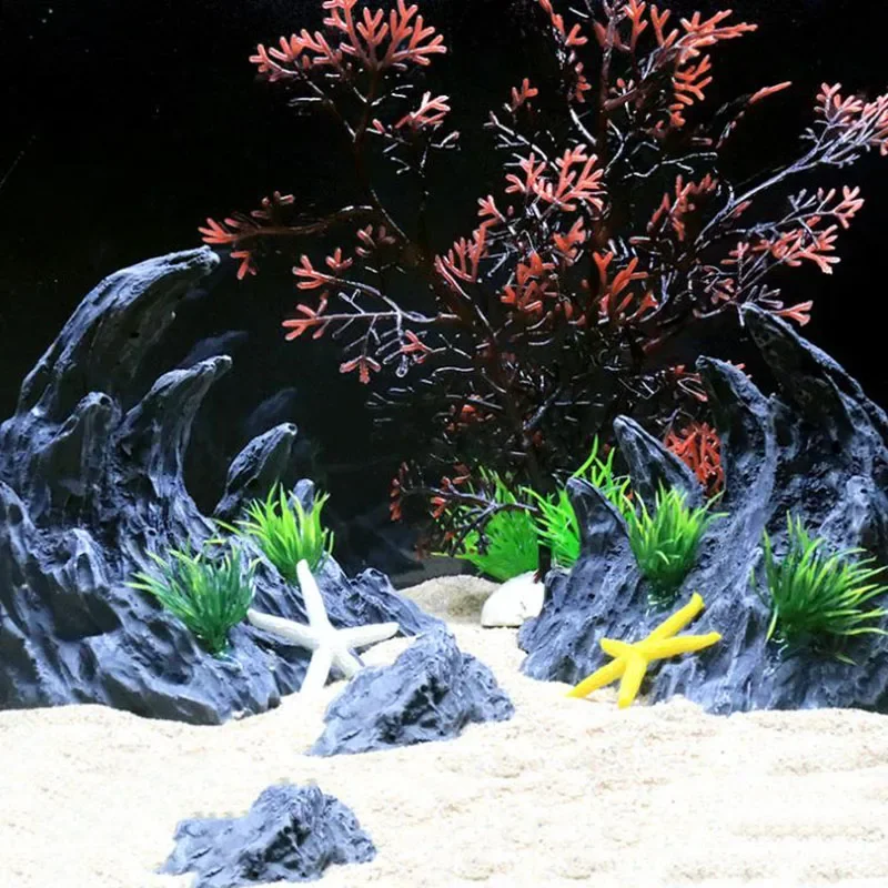 Resin Aquarium Decoration Fish Tank Simulated Canyon Ornament Acuario Rocks for Aquarium Fish Decor 2pcs Resin Aquarium Decoration Fish Tank Simulated Canyon Ornament Acuario Rocks for Aquarium Fish Decor 2pcs