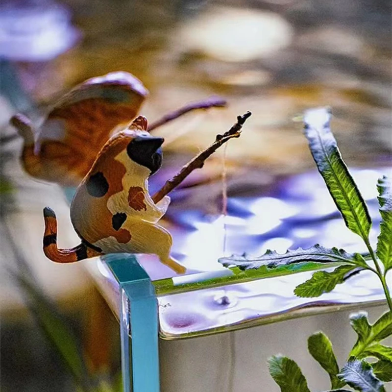 Fishing Cat Ornaments Aquarium Decoration Fish Landscaping Cartoon Cat Statue Mini Resin Figurine Home Decorations Fishing Cat Ornaments Aquarium Decoration Fish Landscaping Cartoon Cat Statue Mini Resin Figurine Home Decorations