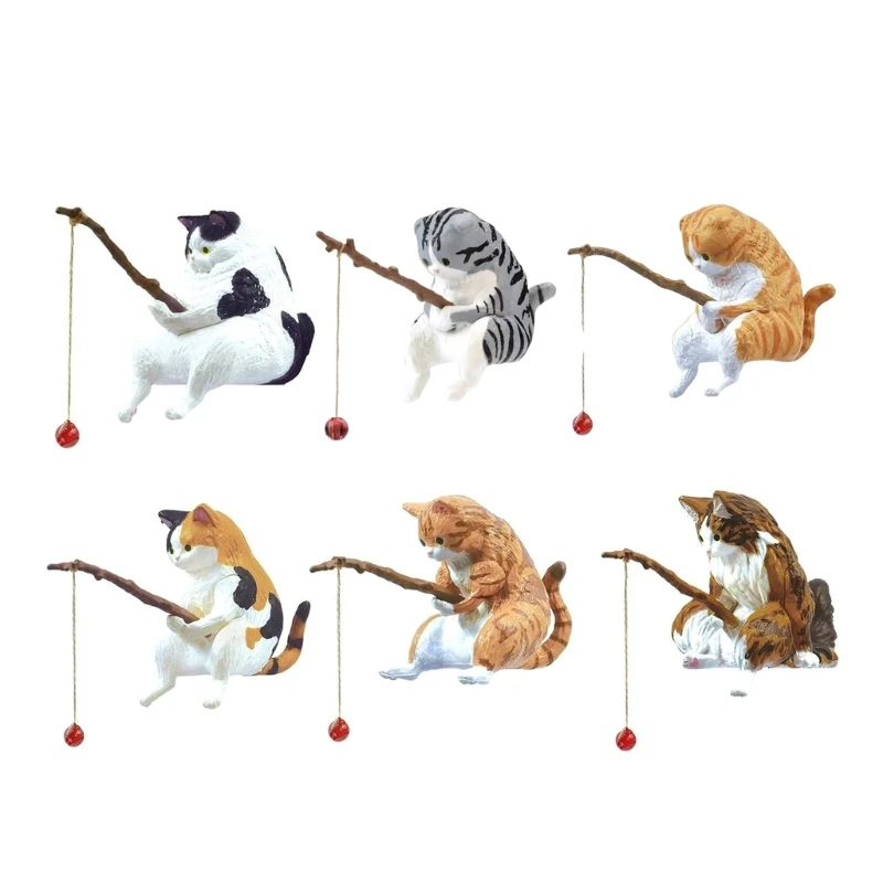 Fishing Cat Ornaments Aquarium Decoration Fish Landscaping Cartoon Cat Statue Mini Resin Figurine Home Decorations Fishing Cat Ornaments Aquarium Decoration Fish Landscaping Cartoon Cat Statue Mini Resin Figurine Home Decorations