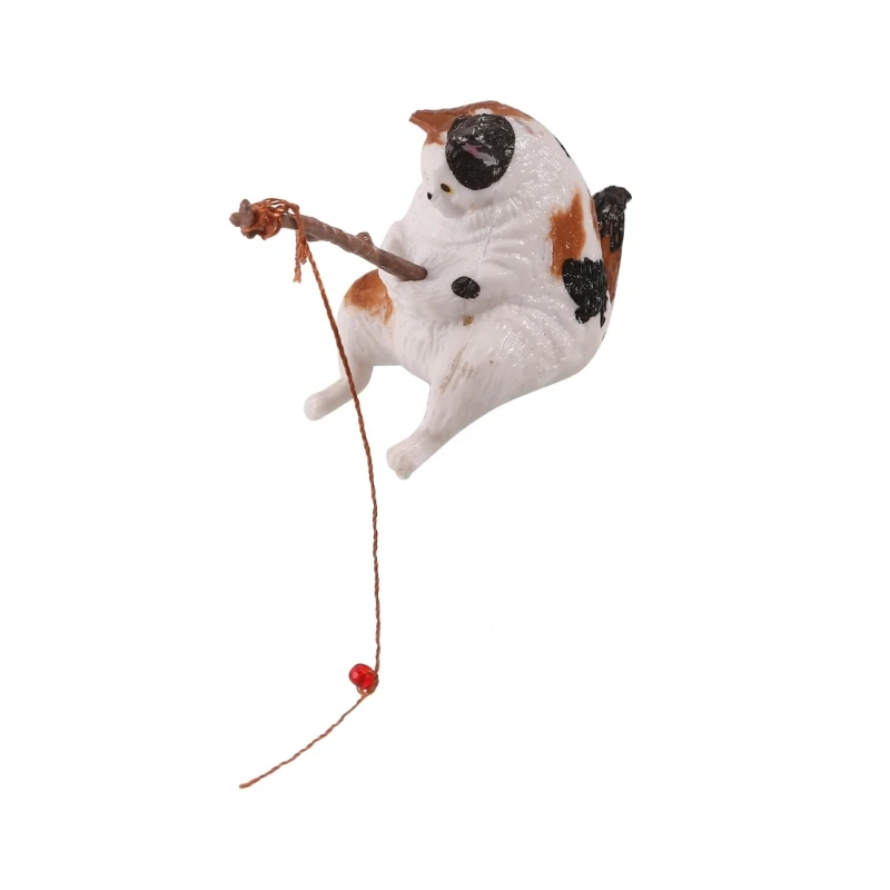 Fishing Cat Ornaments Aquarium Decoration Fish Landscaping Cartoon Cat Statue Mini Resin Figurine Home Decorations Fishing Cat Ornaments Aquarium Decoration Fish Landscaping Cartoon Cat Statue Mini Resin Figurine Home Decorations