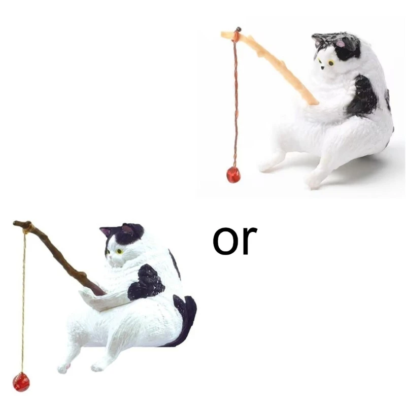 Fishing Cat Ornaments Aquarium Decoration Fish Landscaping Cartoon Cat Statue Mini Resin Figurine Home Decorations Fishing Cat Ornaments Aquarium Decoration Fish Landscaping Cartoon Cat Statue Mini Resin Figurine Home Decorations