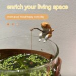 Fuuny Creative Aquarium Decoration Small Fishing Cat Aquarium Accessories Landscaping Ornament Fish Tank Accessories Diy - Image 4