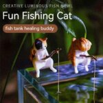 Fuuny Creative Aquarium Decoration Small Fishing Cat Aquarium Accessories Landscaping Ornament Fish Tank Accessories Diy - Image 3