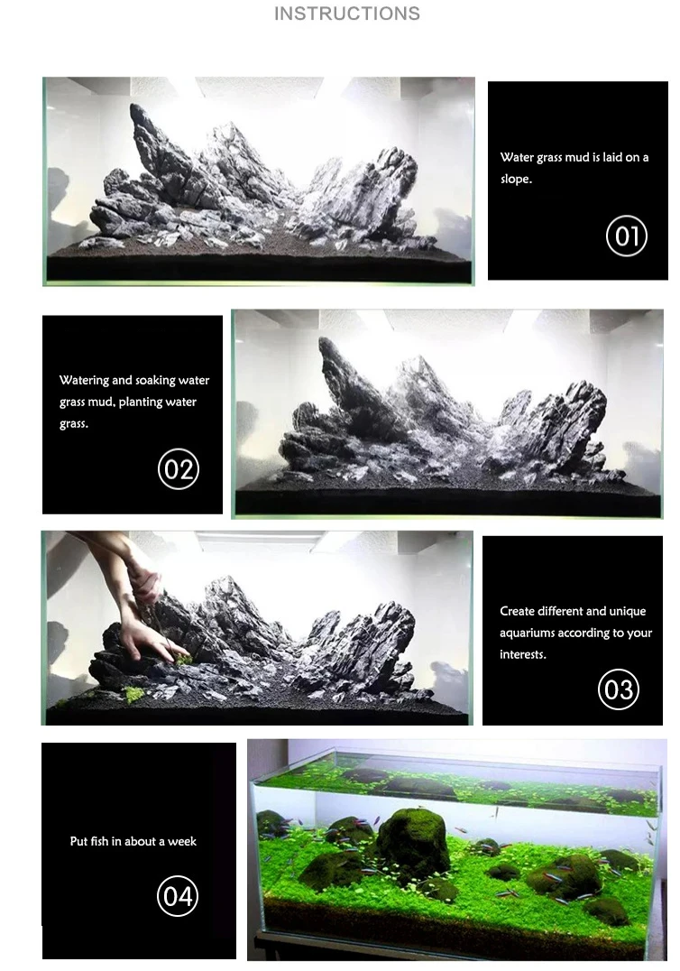 Fish Tank Water Grass Mud Plant Seed Soil Aquarium Bottom Sand Nutrient Soil Black Mud Water Grass Tank Bottom Soil Fertilizer