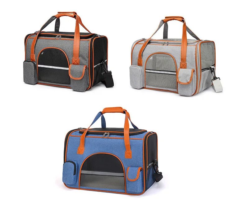 Dog Pet Carrier Bag Anti-Collapse Design Multiple Storage Pockets Cat Travel Handbag for Medium Cats, Puppy, Rabbits and Other S