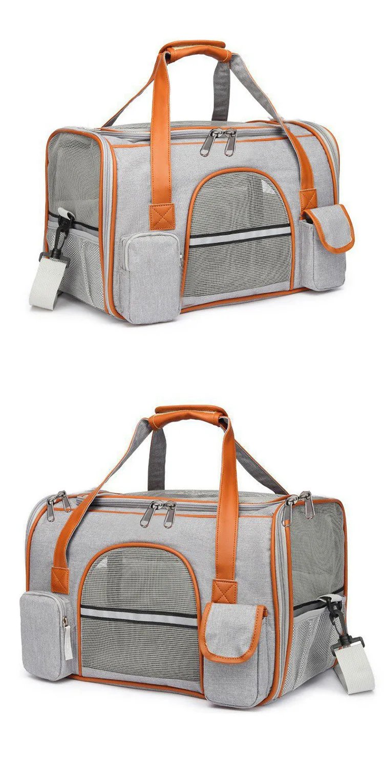 Dog Pet Carrier Bag Anti-Collapse Design Multiple Storage Pockets Cat Travel Handbag for Medium Cats, Puppy, Rabbits and Other S